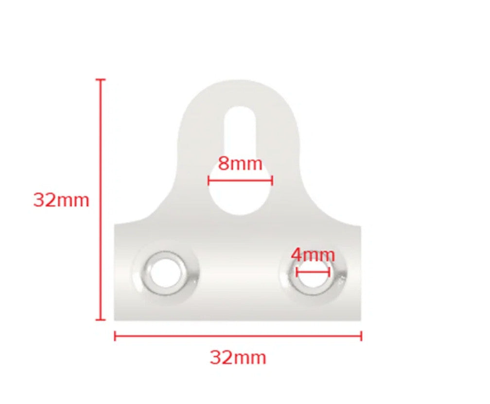 Nickel-Plated Slotted Mirror Plates – 19–50mm – product detail 20