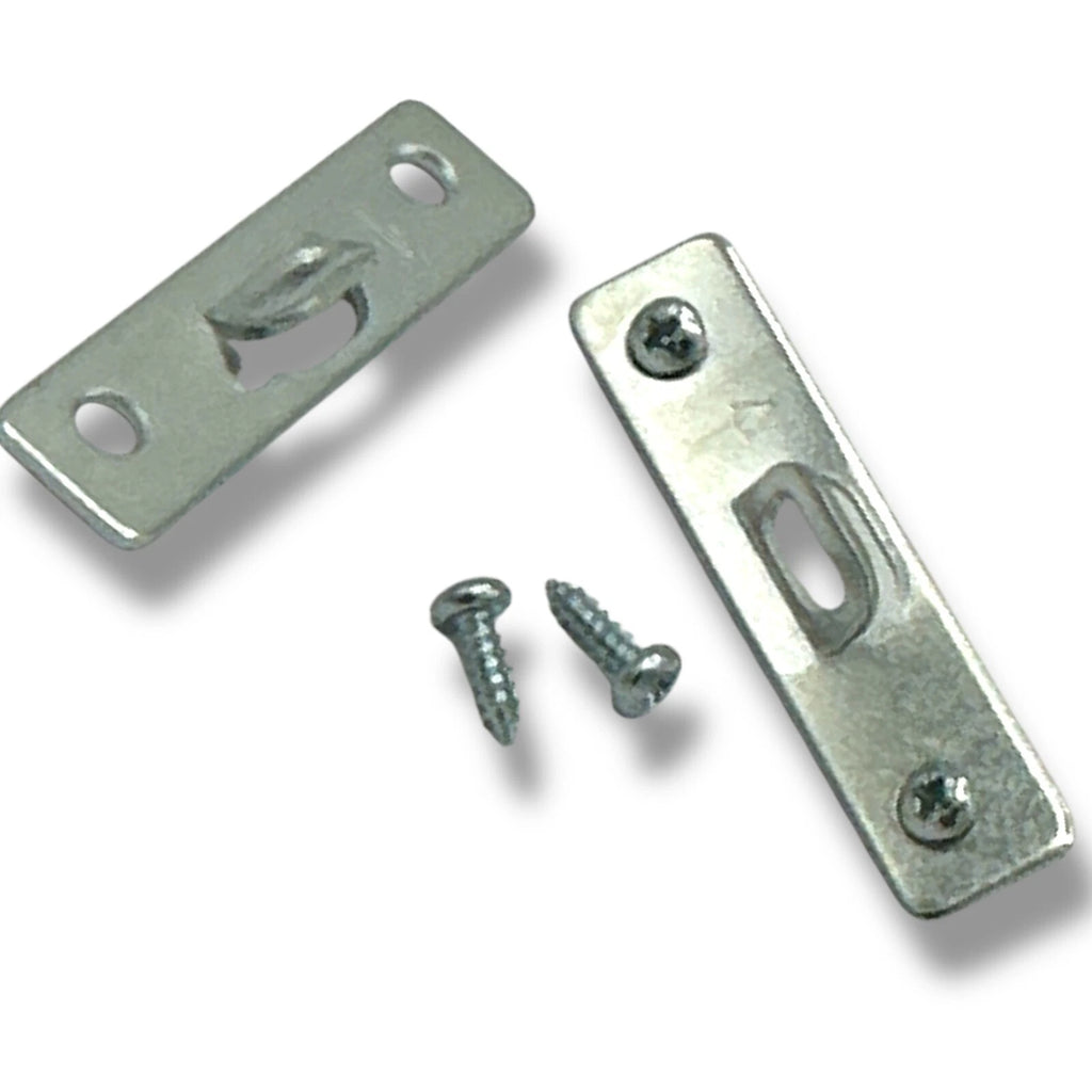 D-Rings Anchor Plates 51mm 2 Holes Narrow Frame Hanger Hanging WITH SCREWS – product image 1