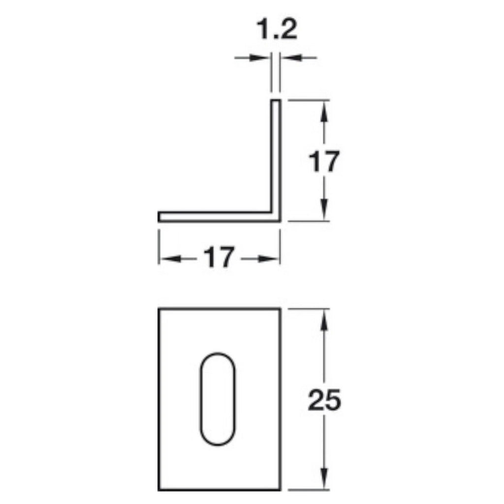 Right Angle Bracket L Shape 17mm Corner Brace Joining Fix Repair Vertical Slot – product image 5