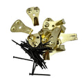 Picture Hooks Double Pin 8 × Heavy Duty Guide Holes Brass 20 × 32mm, 26mm Pins – product image 1