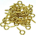 Screw Eyes Brass Plated 20 × 2 Picture Framing Frame Hanging Hooks Crafts × 50 – product image 1