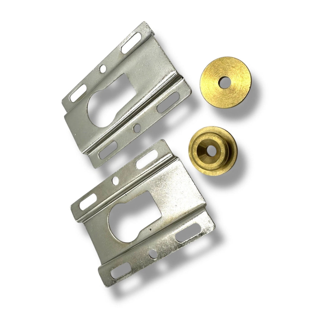 Picture hanging Hanger Frame Nickel Keyhole Plates BRIDGE Wall Bezels × 2 Framing – product image 3