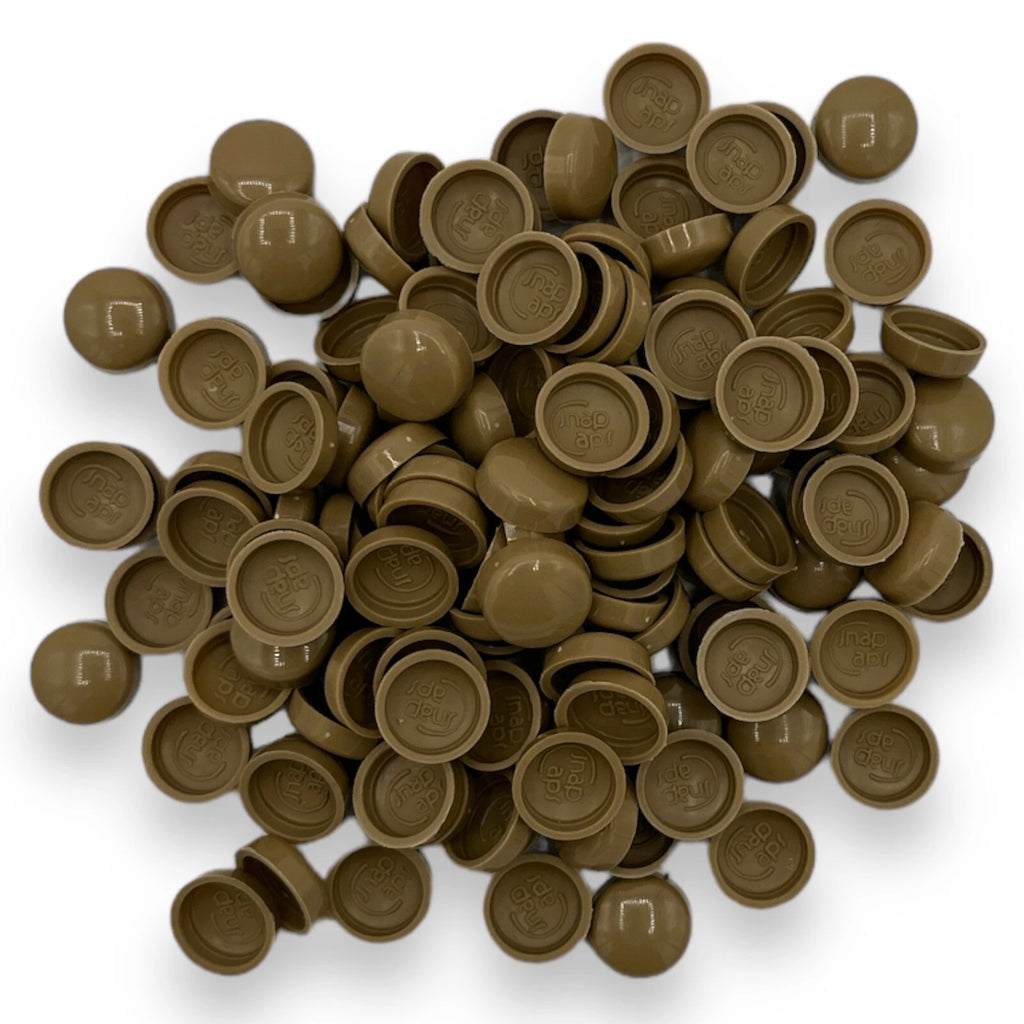 Walnut Gloss 6/8g Snap-Caps screw cover caps