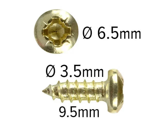 Wood Screws No.6 × 10mm / 3.5 × 3/8" - Pan Pozi Brass Picture Framing Photo DIY – product image 2