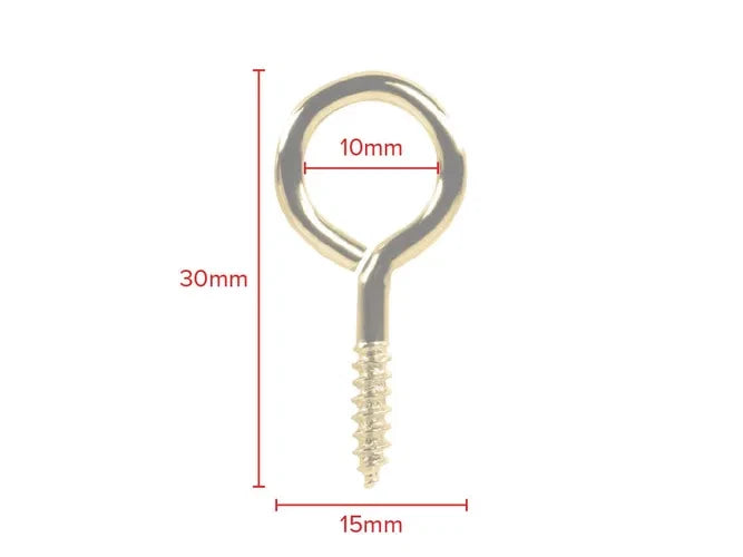 Screw Hooks Eyes Brass Eye Picture Frame Hanging 12 × 00 14 × 1 16 × 1 20 × 2 25 × 4 30 × 6 – product image 4