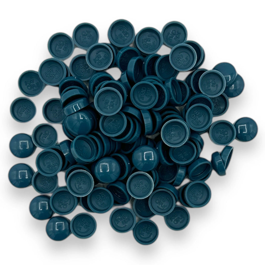 Mill Blue Gloss 6/8g Snap-Caps screw cover caps