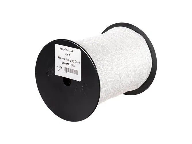 White No.1 Picture Hanging Cord – 1.6mm, 1,000m – product image 3