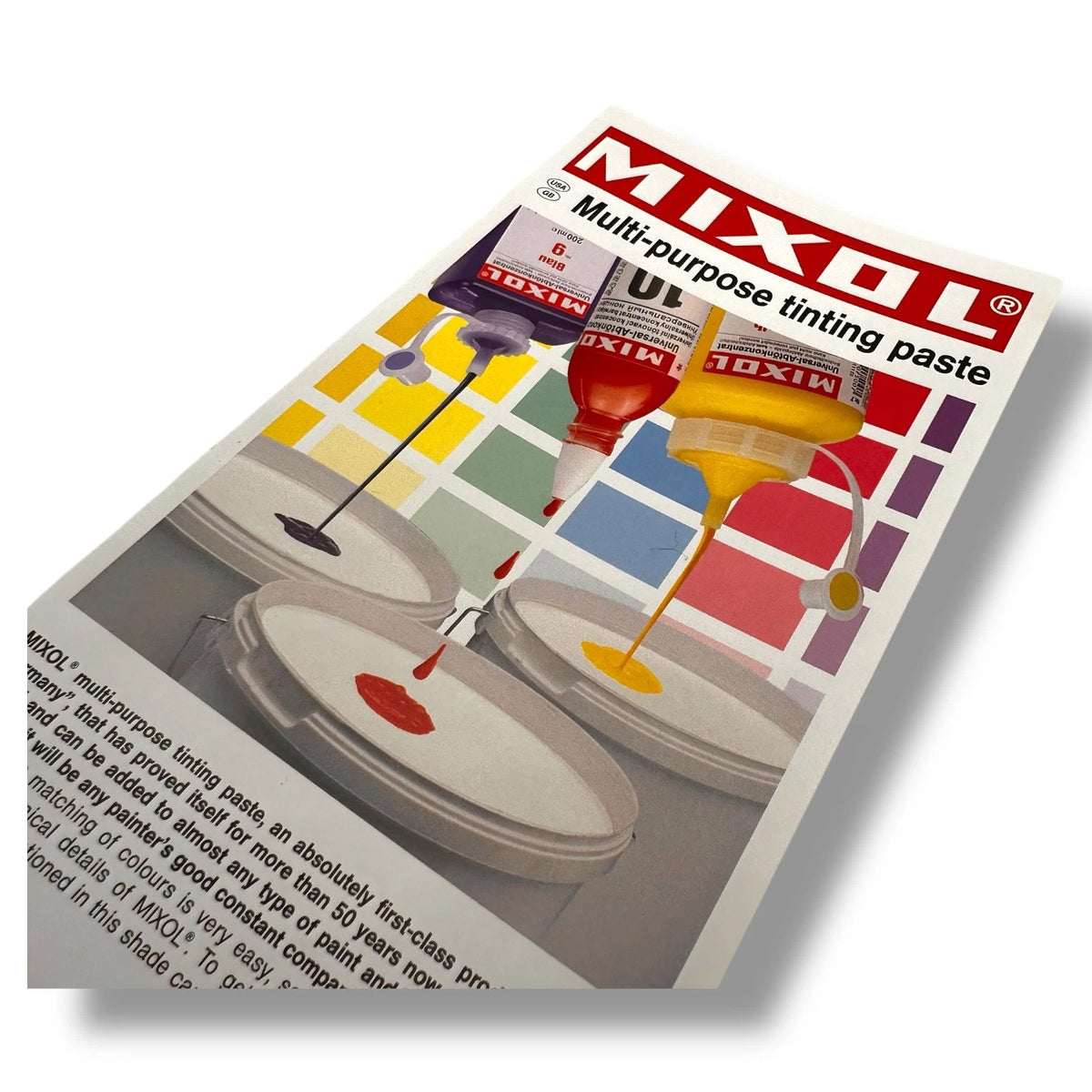 Mixol Universal Tinting Paste Colour Chart