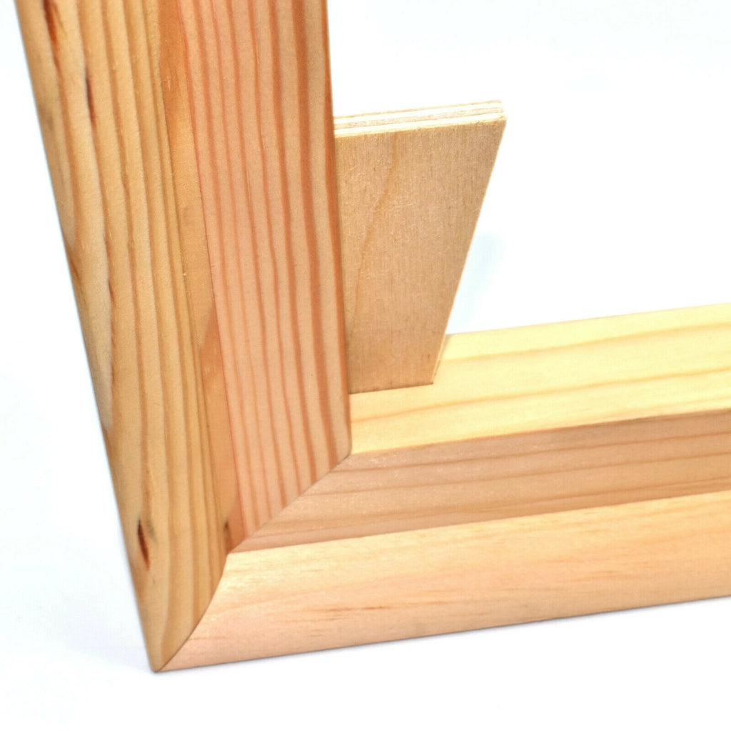 Canvas Stretcher Bars – 584mm (23"), 19 × 35mm, 1 Pair – slotted stretcher bar corner joint