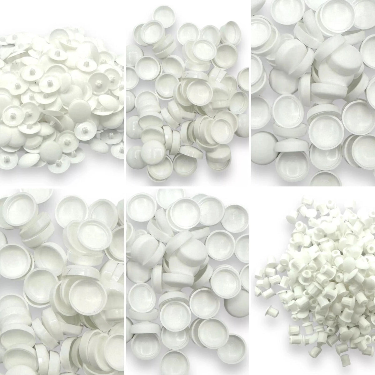 Cover Caps White Screw Pozi Phillips Snap-On Gloss Matt Bifix™ 5mm Holefix™ – product image 1