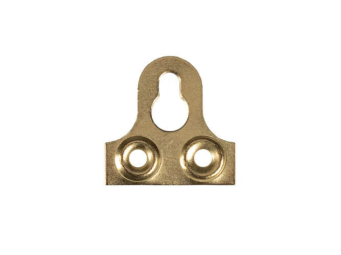 Brass-Plated Slotted Mirror Plates – 19mm – product detail 3