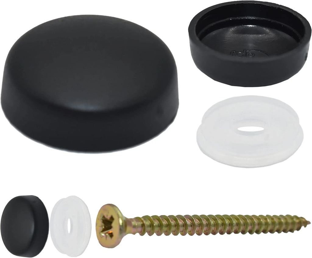 Screw Cover Cap Shower X5 Satin Chrome Frame Metal Electroplated 10/12g Washer – product image 5