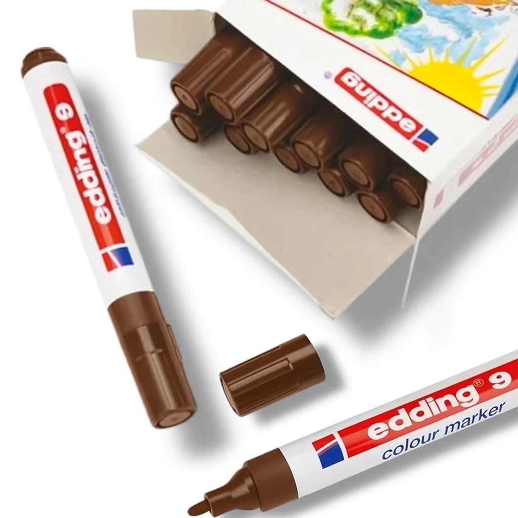Marker Pens Brown EDDING 9 Colour - Touch Up Frame Moulding Mitre before joining – product image 1