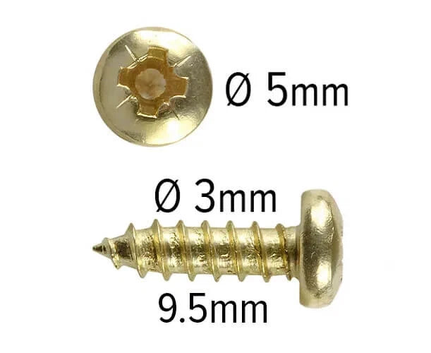 Wood Screws No.4 × 10mm / 3/8" - Pan Pozi Brass Picture Framing Photo DIY – product image 2
