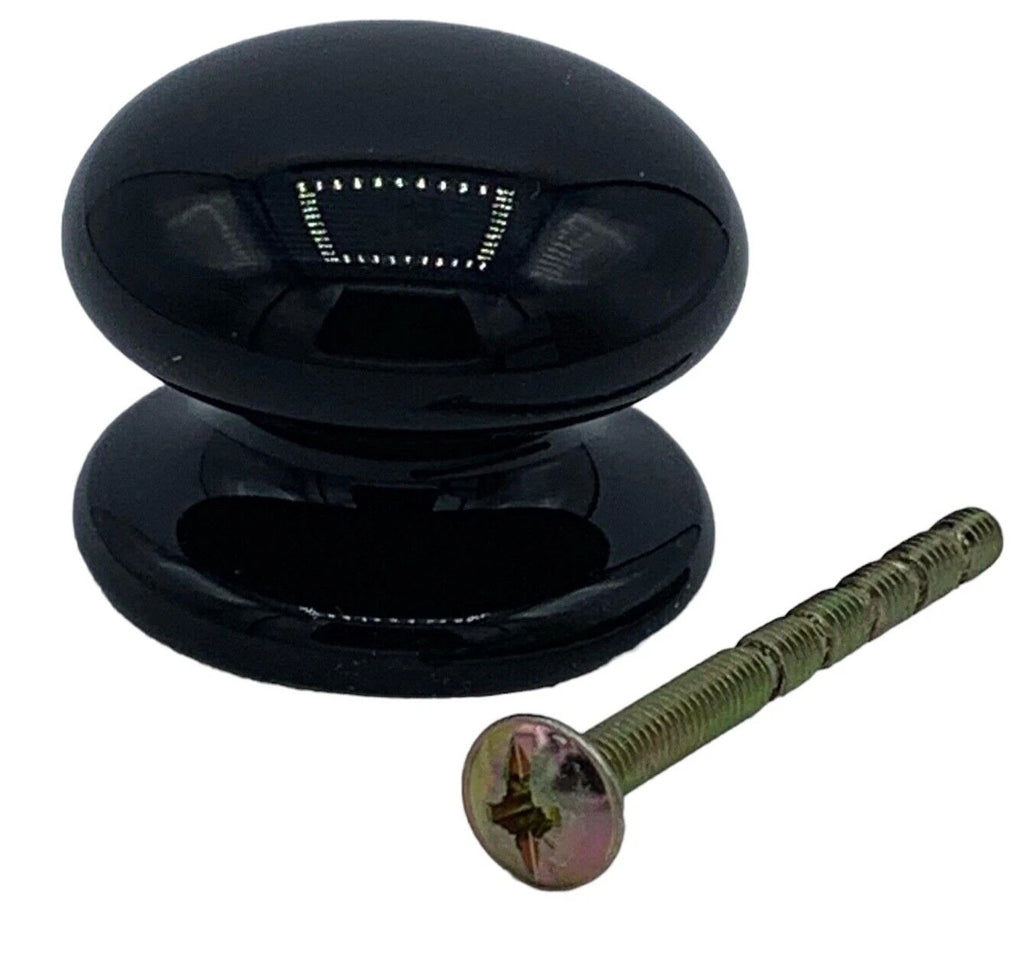 BLACK CERAMIC KNOBS 50mm DOOR 1-32 PACK Kitchen/Bedroom Drawer Pull Handles – product image 2