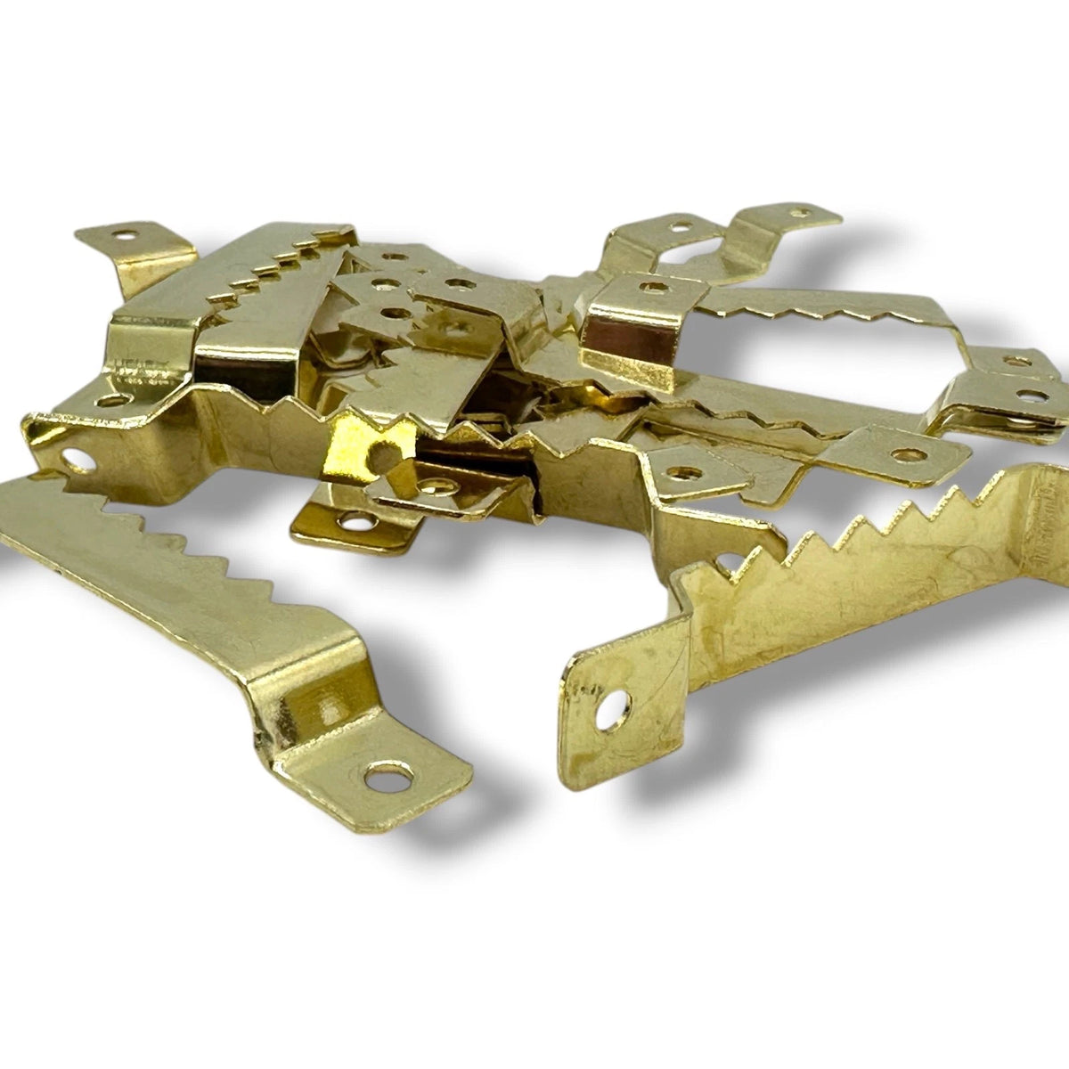 Sawtooth Picture Hangers 63mm with Screws for Canvas Frames Wall Hanging Brass – product image 2