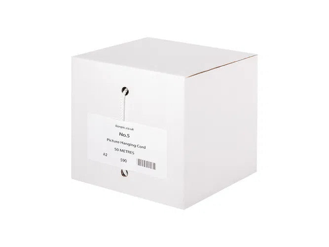 White No.5 Picture Hanging Cord – 4mm, 50m – product image 3