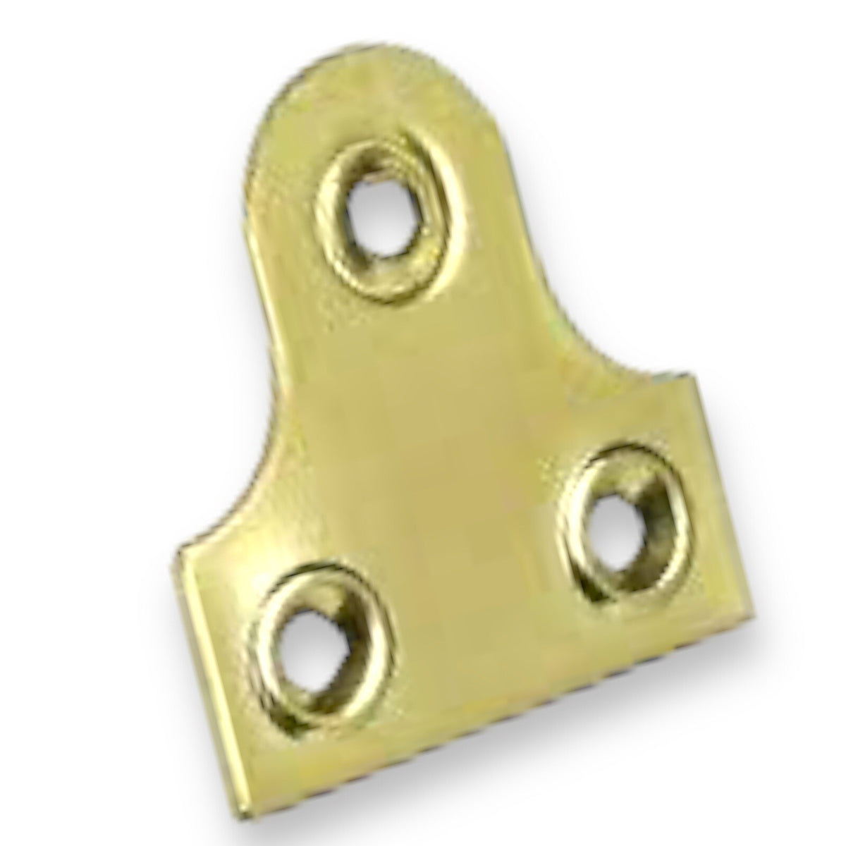 Brass-Plated 3-Hole Mirror Plates – 38mm, Pack of 10