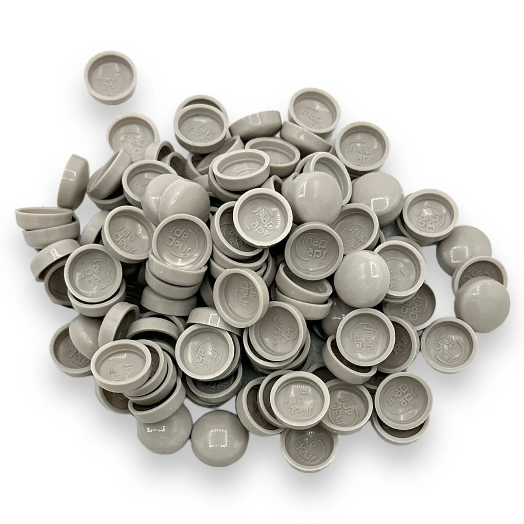 Morning Grey Gloss 6/8g Snap-Caps screw cover caps
