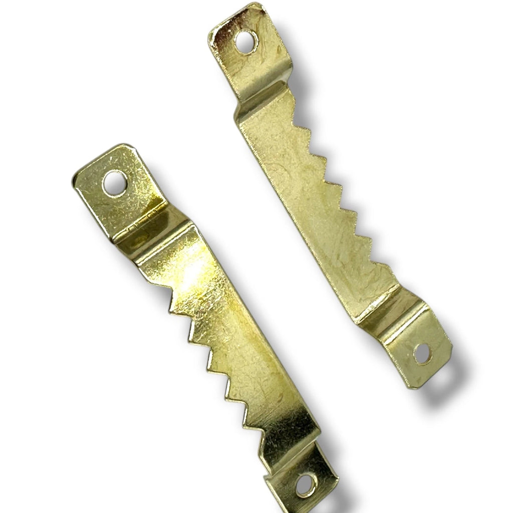 Sawtooth Picture Hangers 63mm with Screws for Canvas Frames Wall Hanging Brass – product image 3