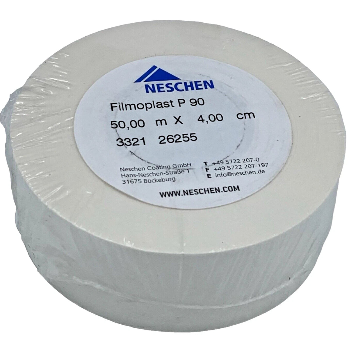 Filmoplast P90 Paper Tape Self Adhesive 50gsm 40mm x50m Roll Framing White Books – product image 1