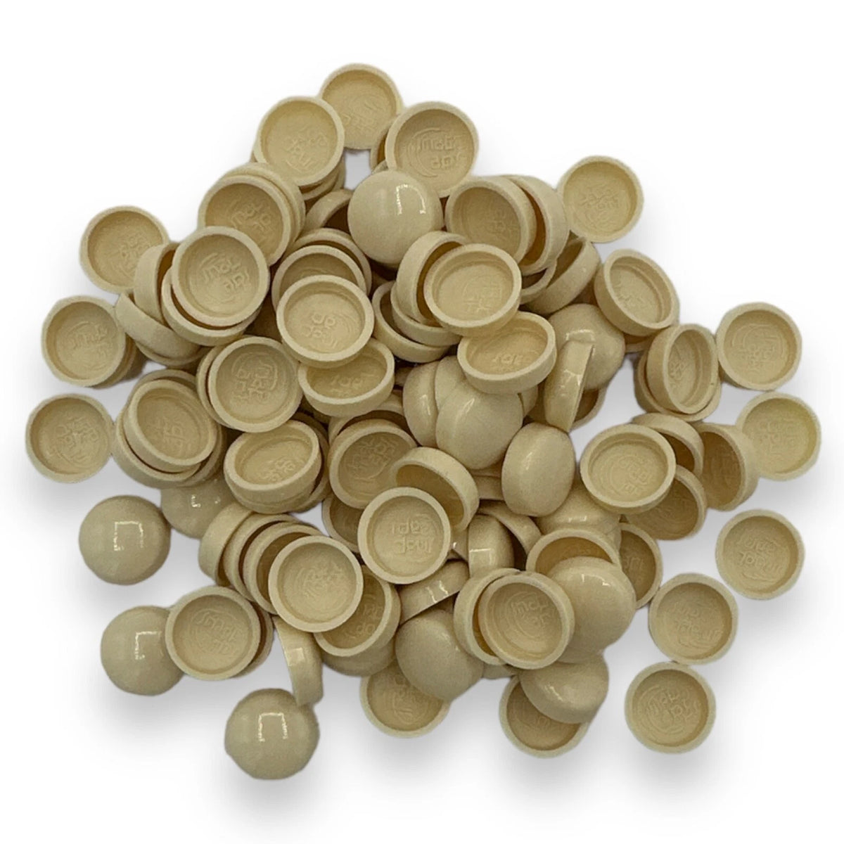 Marl Beige Gloss 6/8g Snap-Caps screw cover caps