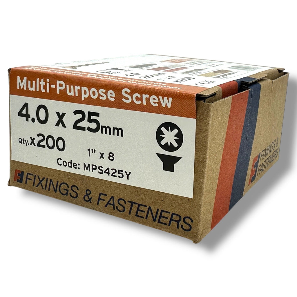 ForgeFix 4.0mm Yellow Zinc Wood Screw Assortment – 1,000 Pieces – mixed lengths