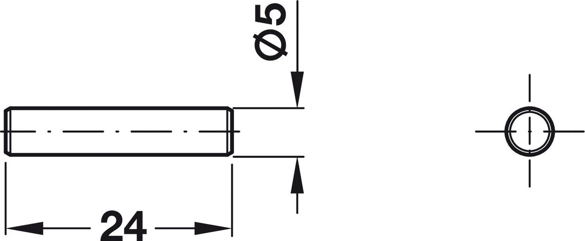 Shelf Support Plug in for Ø 5mm Hole 80kg Load Carrying Capacity 24mm of Häfele – product image 2