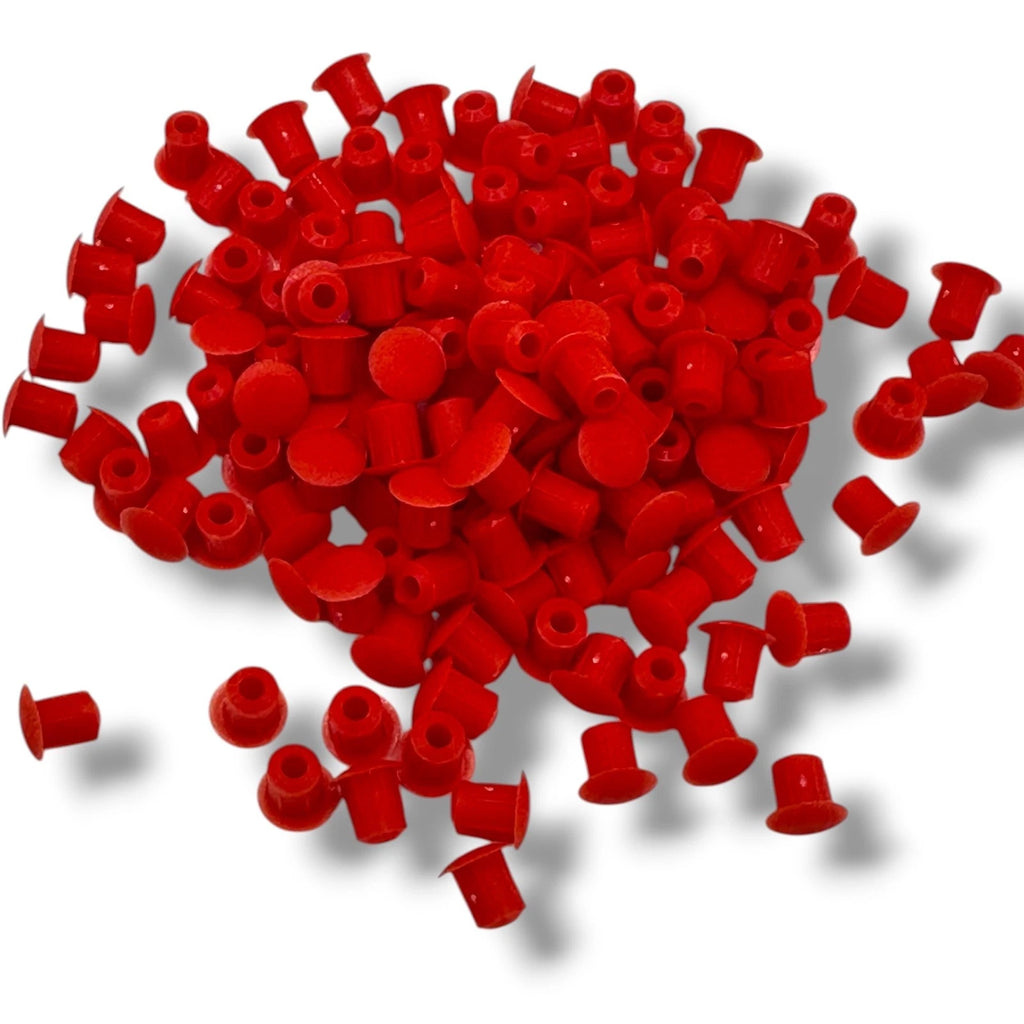 Red 5mm Holefix push-fit drill hole cover caps