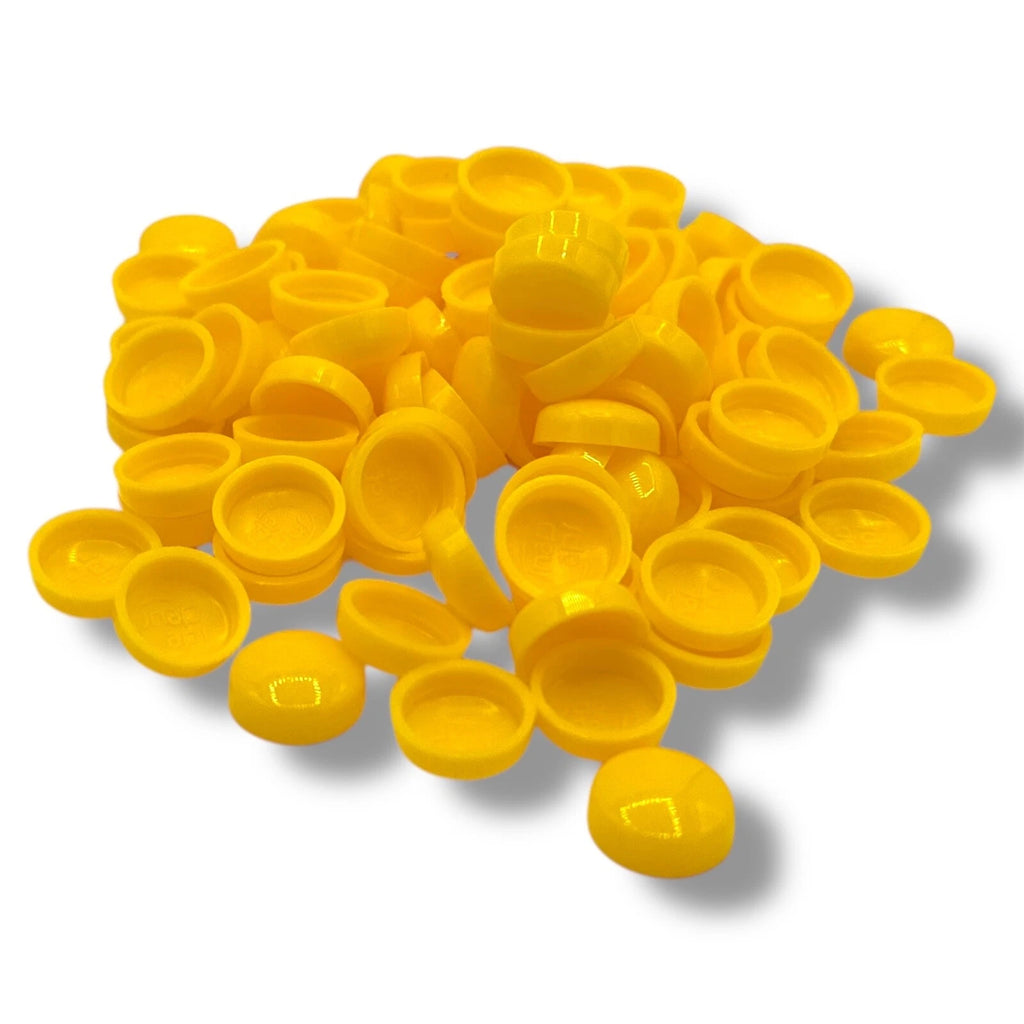 Yellow Gloss 6/8g Snap-Caps screw cover caps