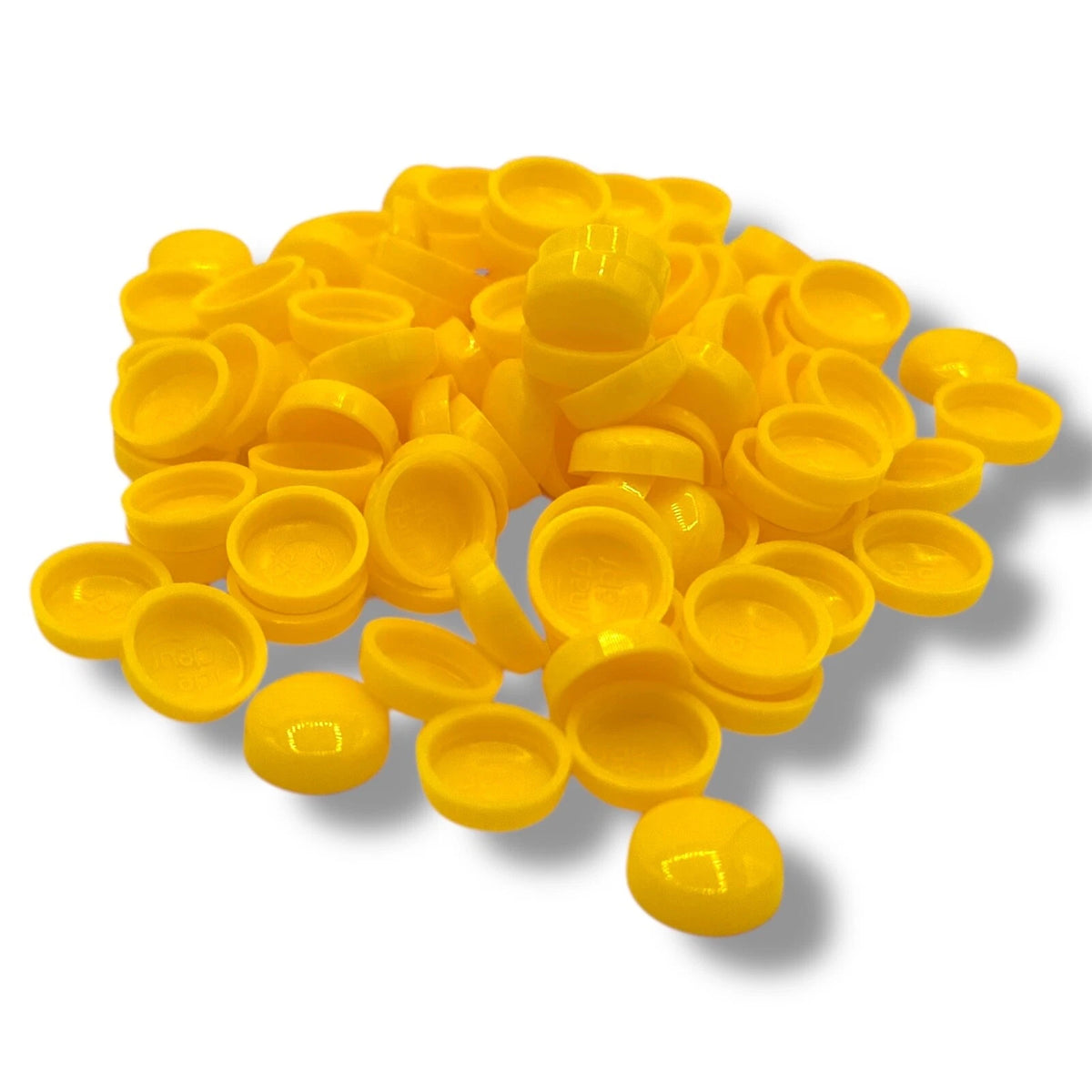 Yellow Gloss 6/8g Snap-Caps screw cover caps