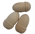 Large Wooden Acorn Pull Cord Ends – Light Wood, Pack of 3 – product image 1