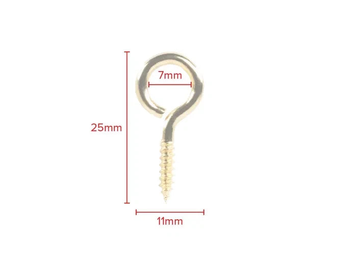 Screw Hooks Eyes Brass Eye Picture Frame Hanging 12 × 00 14 × 1 16 × 1 20 × 2 25 × 4 30 × 6 – product image 5