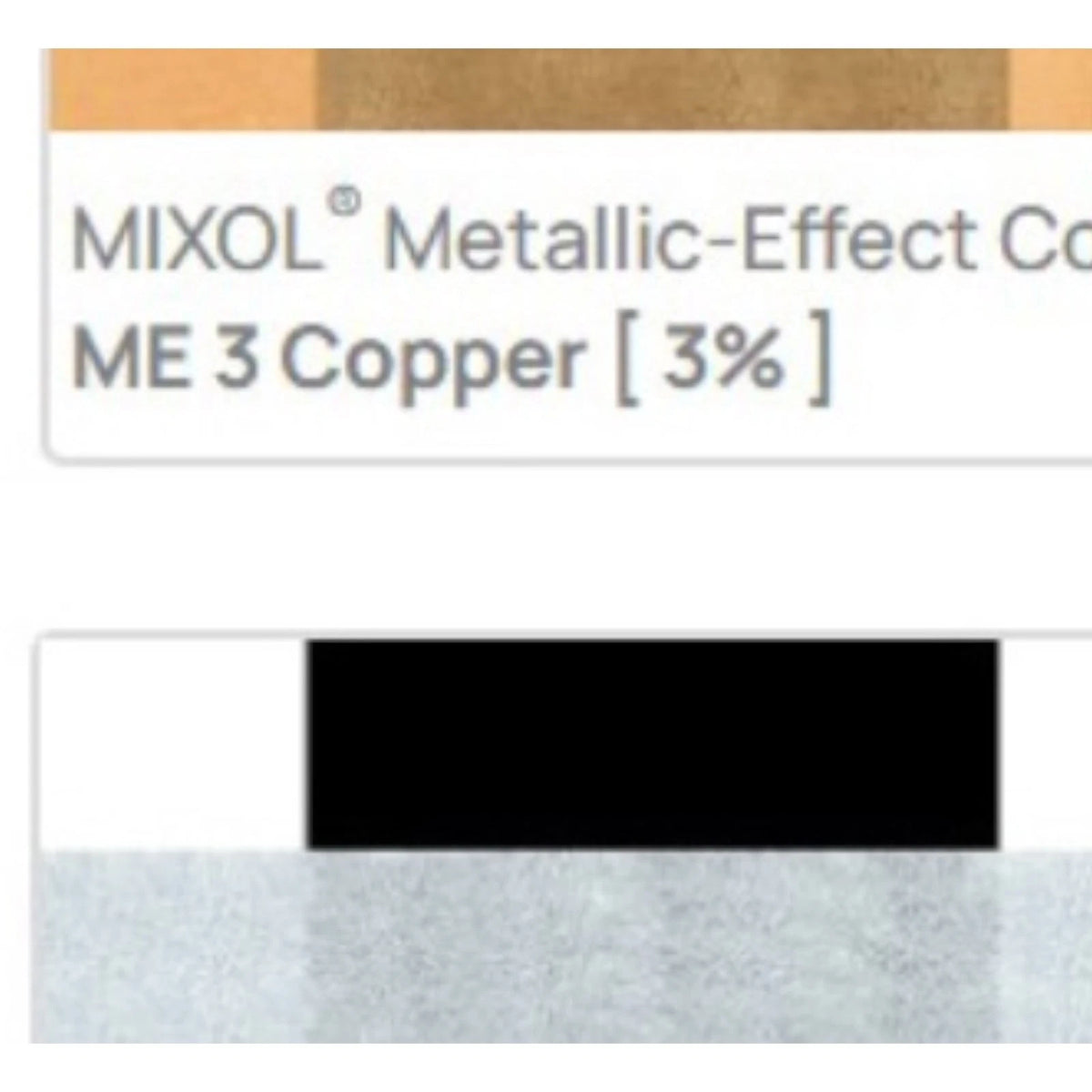 Mixol Metallic Tinting Paste Colour Chart