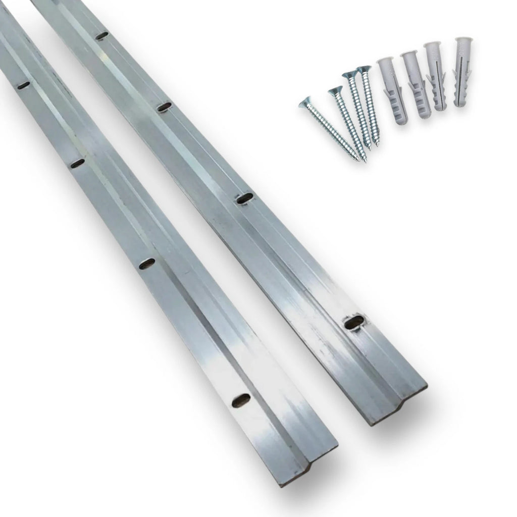 Cleat Strips Aluminium French 1000mm Picture & Mirror Zbars + Screws Wall Plugs – product image 1