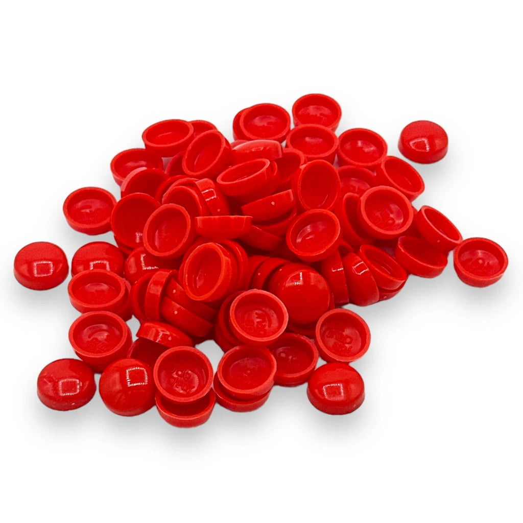 Red Gloss 6/8g Snap-Caps screw cover caps