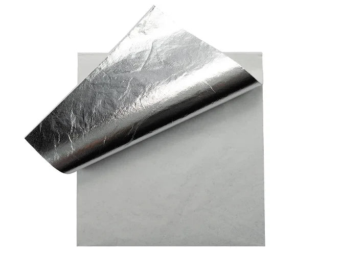 Silver Leaf CMM Metal Loose Book of 25 140 × 140mm Gilding Picture Framing Crafts – product image 1