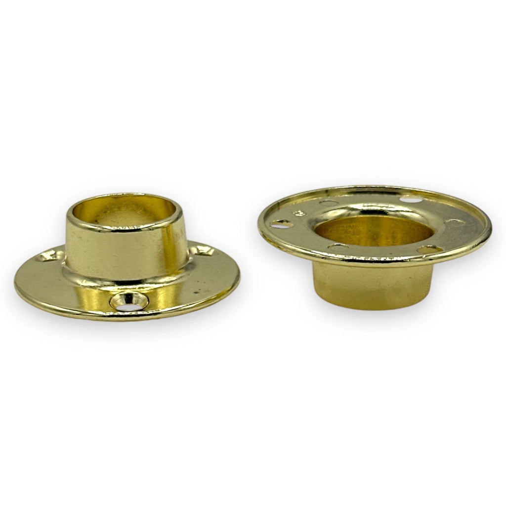 Brass-Plated Wardrobe Rail End Support Brackets – 19mm, Pair – product image 2