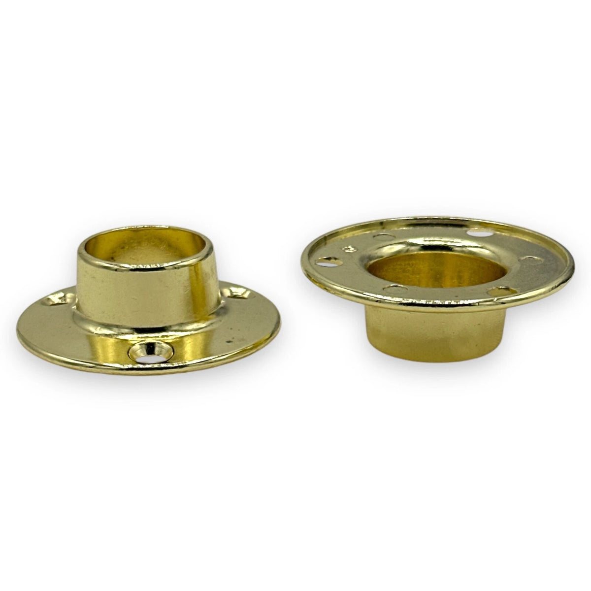 Brass-Plated Wardrobe Rail End Support Brackets – 19mm, Pair – product image 2