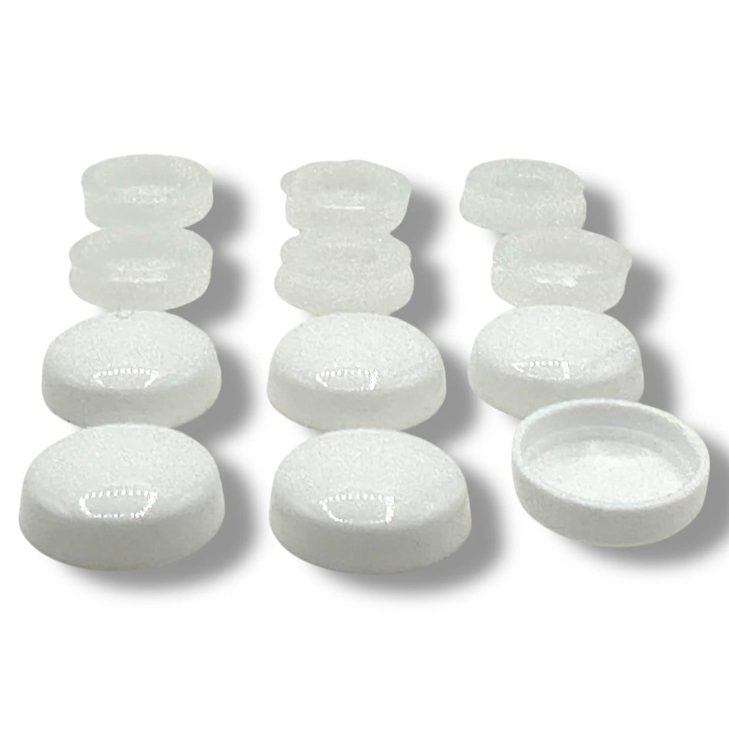 Number Plate Fixings 6pcs Large White 10/12g Gloss Screw Cover Cap Car Van – product image 2