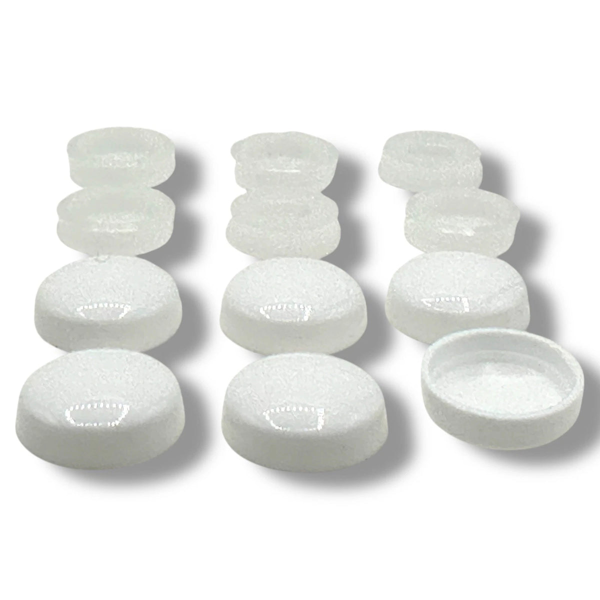 Number Plate Fixings 6pcs Large White 10/12g Gloss Screw Cover Cap Car Van – product image 2