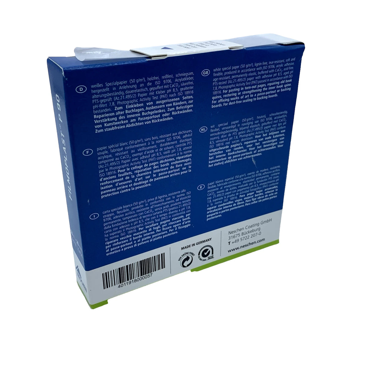 Filmoplast P90 repair tape white paperback book - 2cm × 50m roll Neschen – product image 2