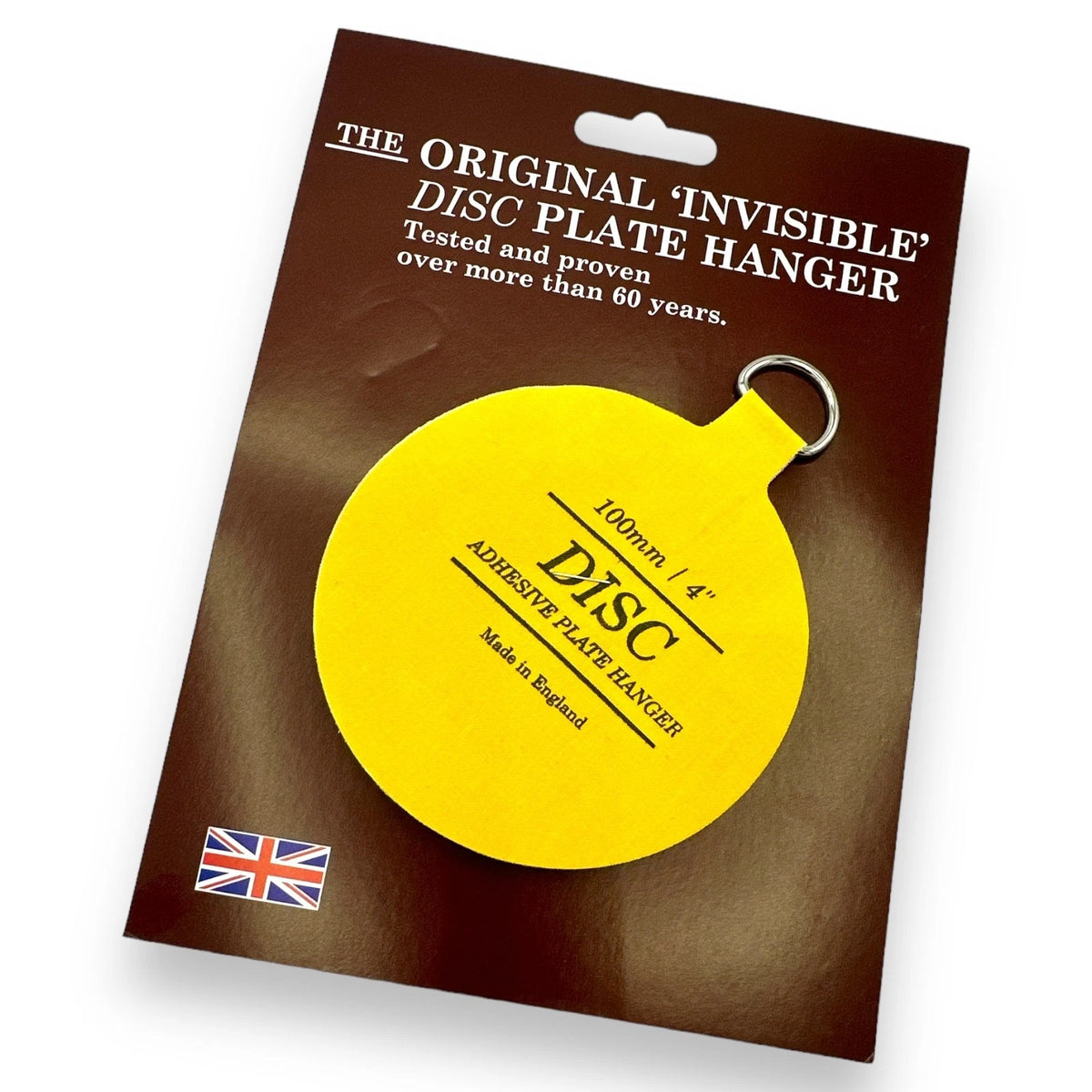 100mm / 4″ Disc Plate Hangers – Self-Adhesive Invisible Hooks – product image 1