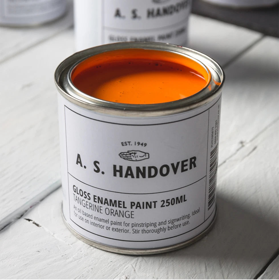 Enamel Paint Oil Based Tangerine Orange Handover Signwriting & Pinstriping 250ml – product image 3