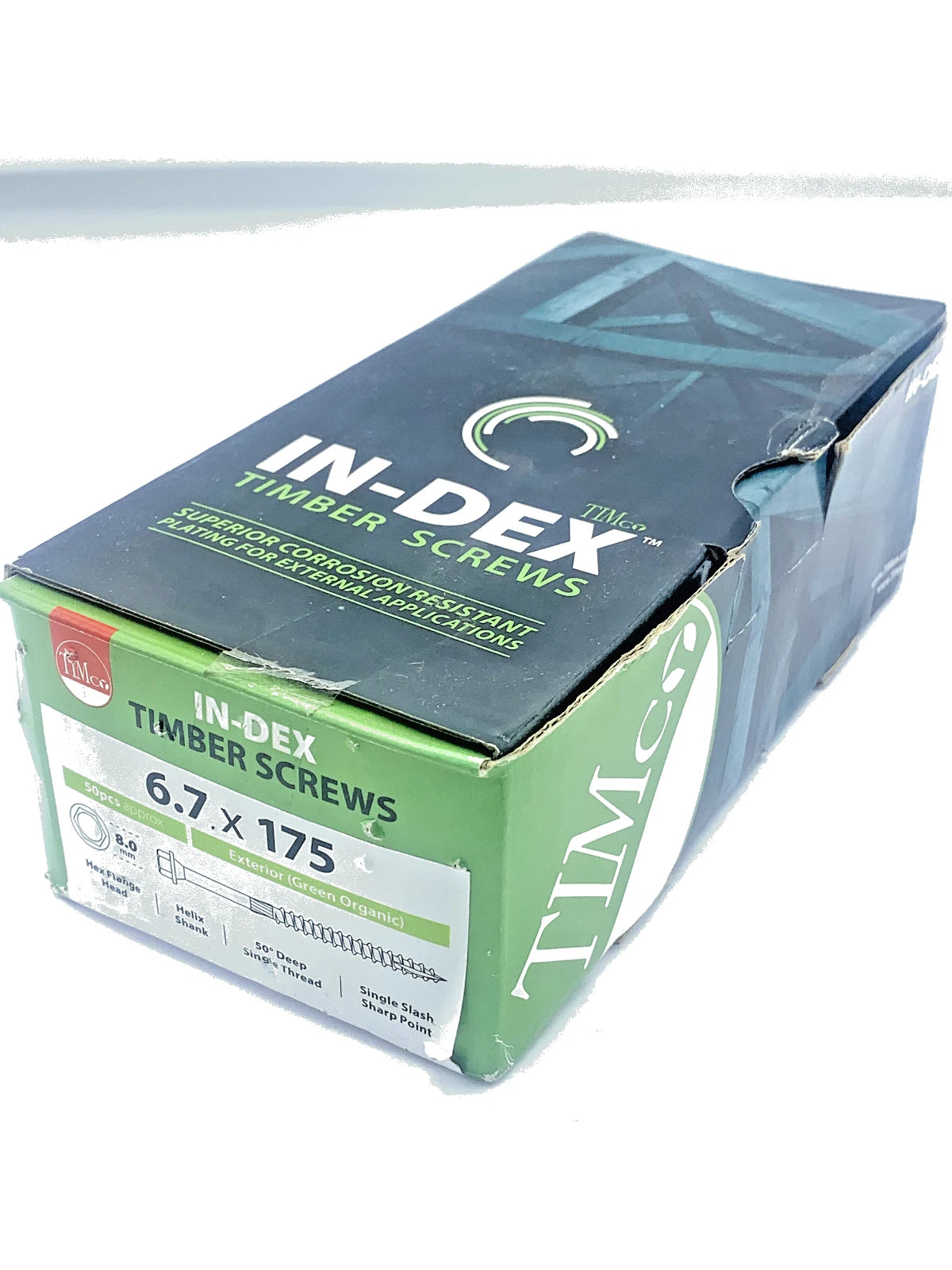 Landscape Screws Sleeper Decking 6.7 × 175mm Hex Head Timberfix Index Screws 50 – product image 1