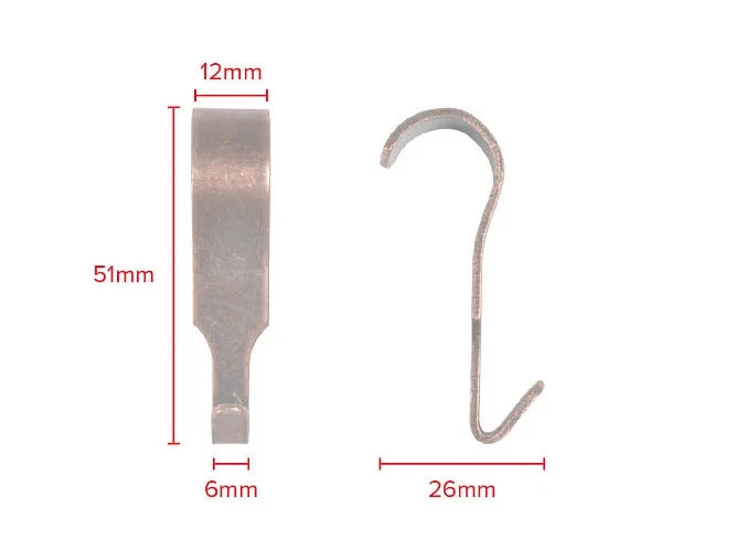 Narrow Picture Rail Hooks 51 × 12mm Bronze Hanging Mirror Painting Strong Reliable – product image 3