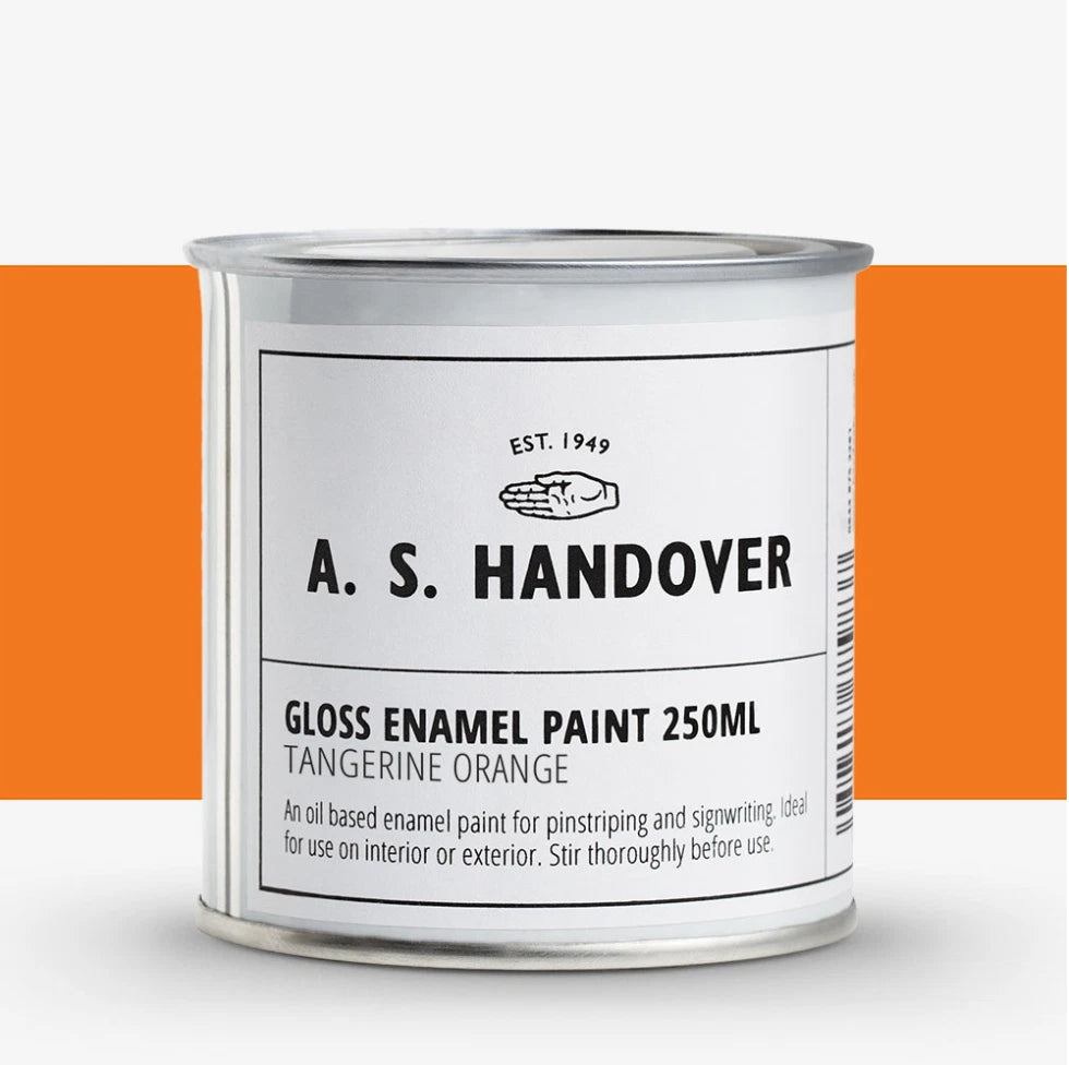 Enamel Paint Oil Based Tangerine Orange Handover Signwriting & Pinstriping 250ml – product image 2