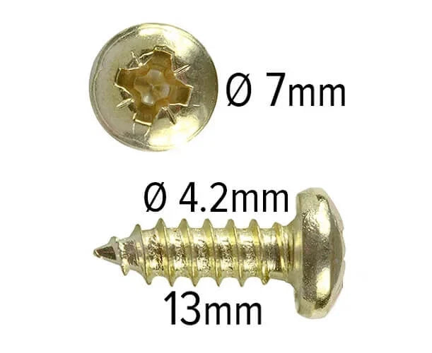 Wood Screws No.8 × 13mm / 4.2 × 1/2" - Pan Pozi Brass Picture Framing Photo DIY – product image 2