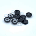 Black Cap Screw Cover 2 Piece Dome Plastic Washer Decorative Furniture Bathroom – product image 1