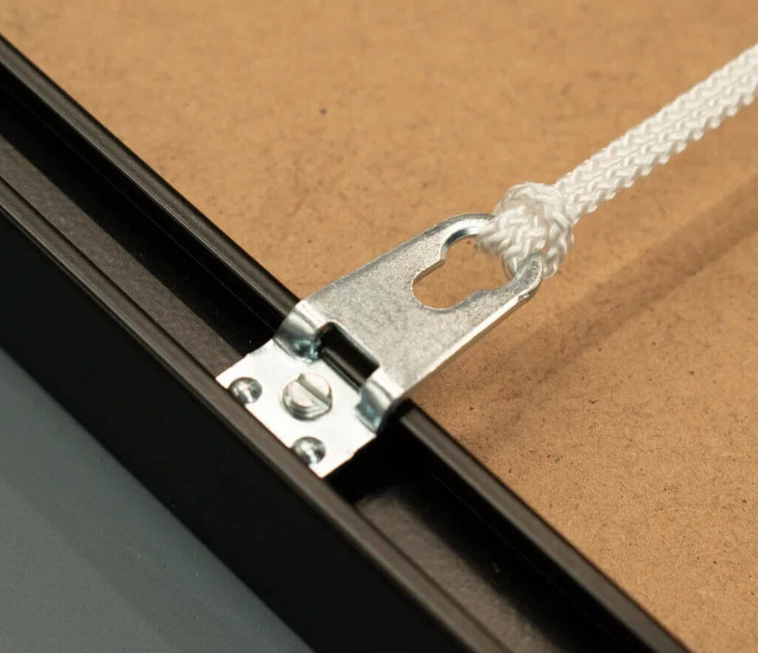 Aluminium Picture Frame Hardware Kit Corner Plates Bow Springs Keyhole Hangers – product image 9